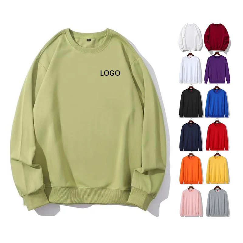 Wholesale custom plain crewneck sweatshirts unisex cotton sweat shirt hoodie sudadera de hombre mujer felpe
