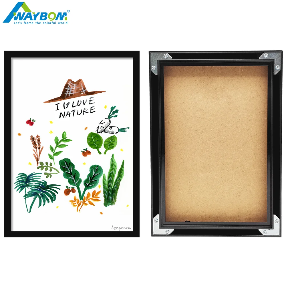 Art Picture Size A1/A2/A3/A4 Colorful Metal Aluminum Picture Photo Frame for Wall Art Decor