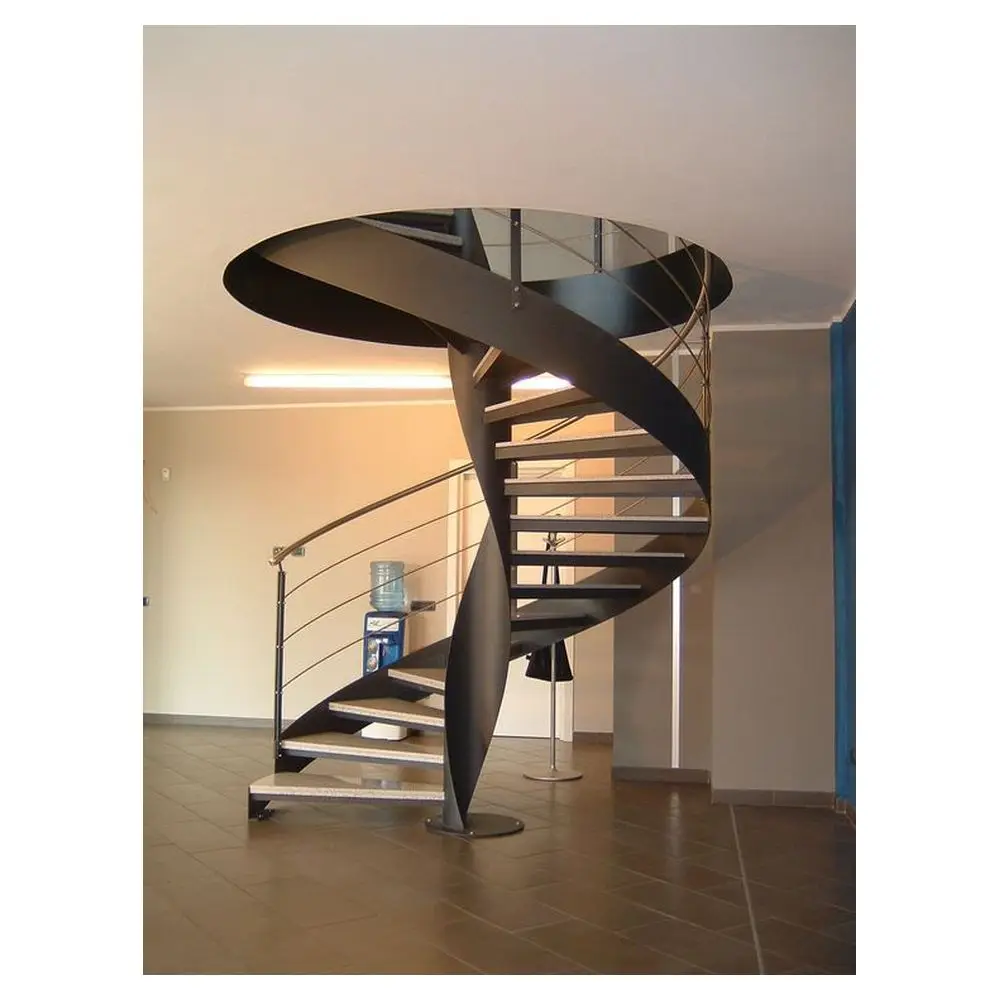 Prima Staircase  Handrail Design Luxury Gold Staircase Metal Sheets Outdoor Wrought Iron Spiral Staircase Prices