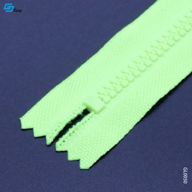 
Strong And Soft Zipper China Supplier Green Resin Teeth Fastener Zip 