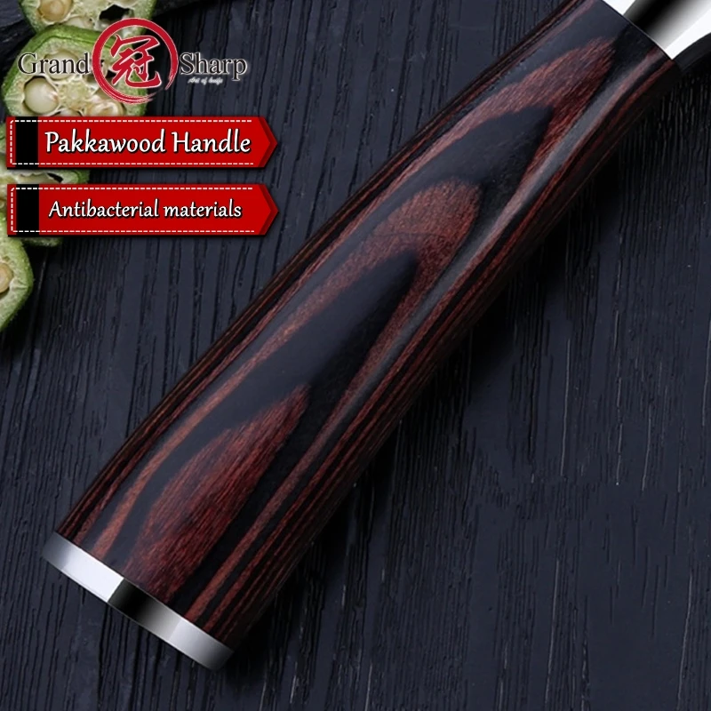 Профессиональный 7 дюймов Nakiri японский нож из нержавеющей стали с лазерным узором Ножи острый многофункциональный шеф-повара для нарезки