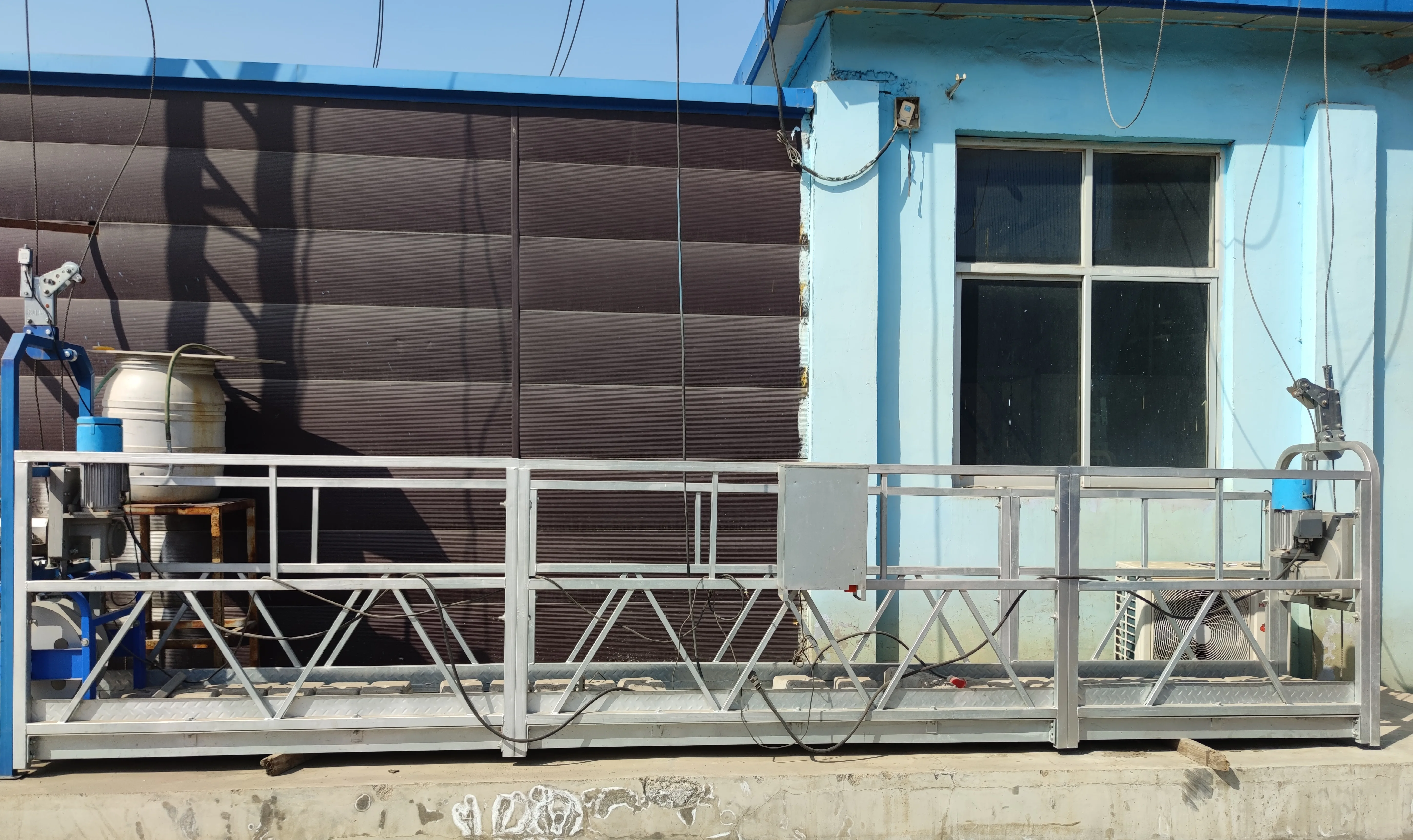 zlp1000 temporary aluminum alloy suspended platform/climbing stage wall suspended platform