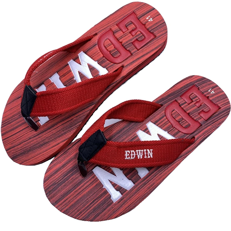 Custom Printed Flip Flops For Men New Design Leather slippers men Slippers For Men Sendal anak Chinelo Footwear