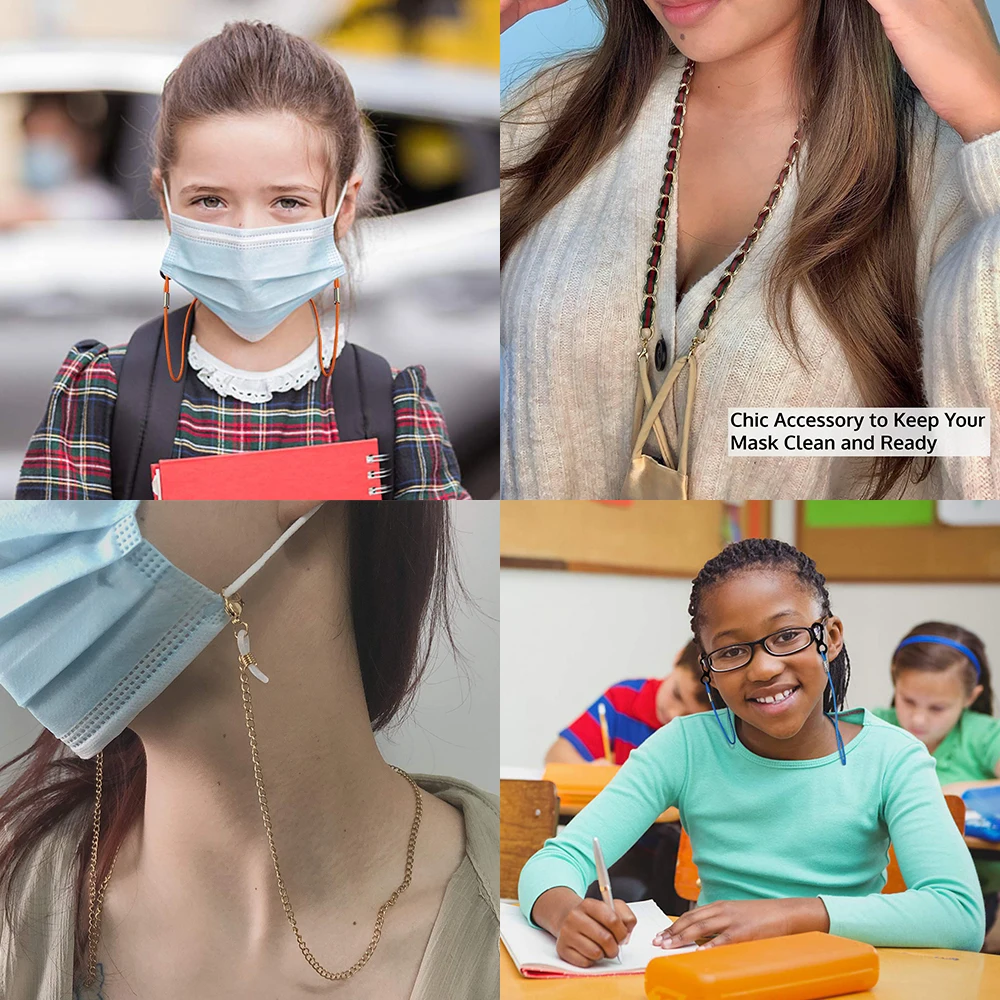 
Hot Strawberry Ball Handmade Beaded Mask Chain Eye Chain Child Mask Chain 