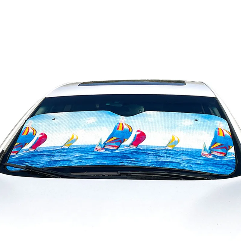 Foldable Front Windshield Sun Shade 1-Piece Foldable UV Ray Reflector Auto Front Window Sun Shade Visor Car Window Sunshades