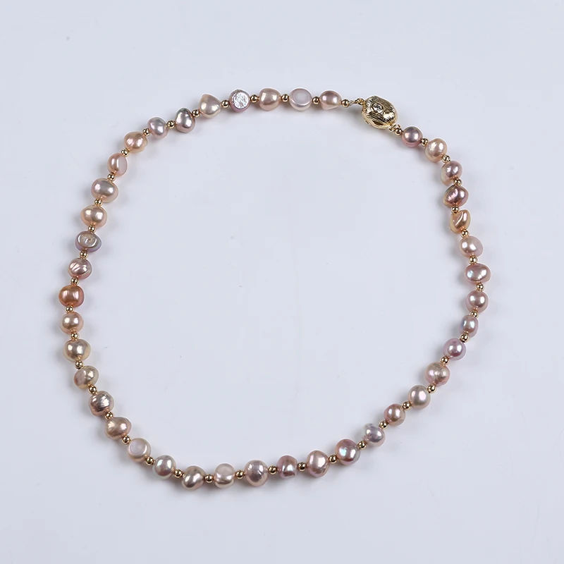 Hot Sale Natural Baroque Freshwater Pearl Beads Bracelet Necklace Jewelry Set For Women