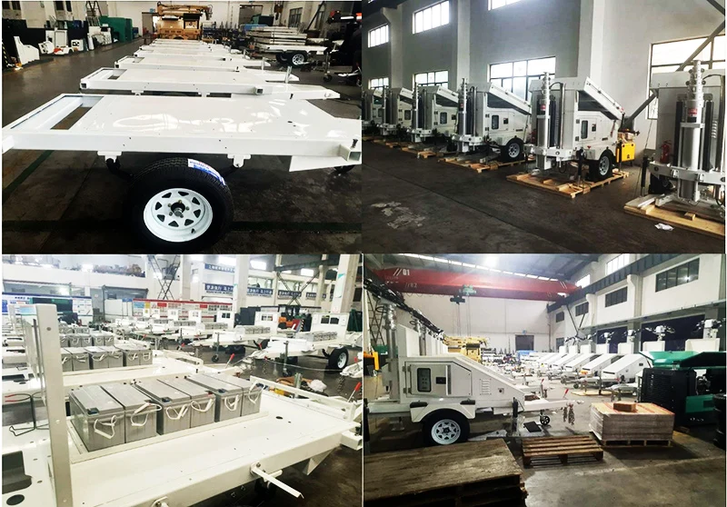 1800W Off Grid Solar Power System Mobile Trailer Generator for DIY Devices Connection