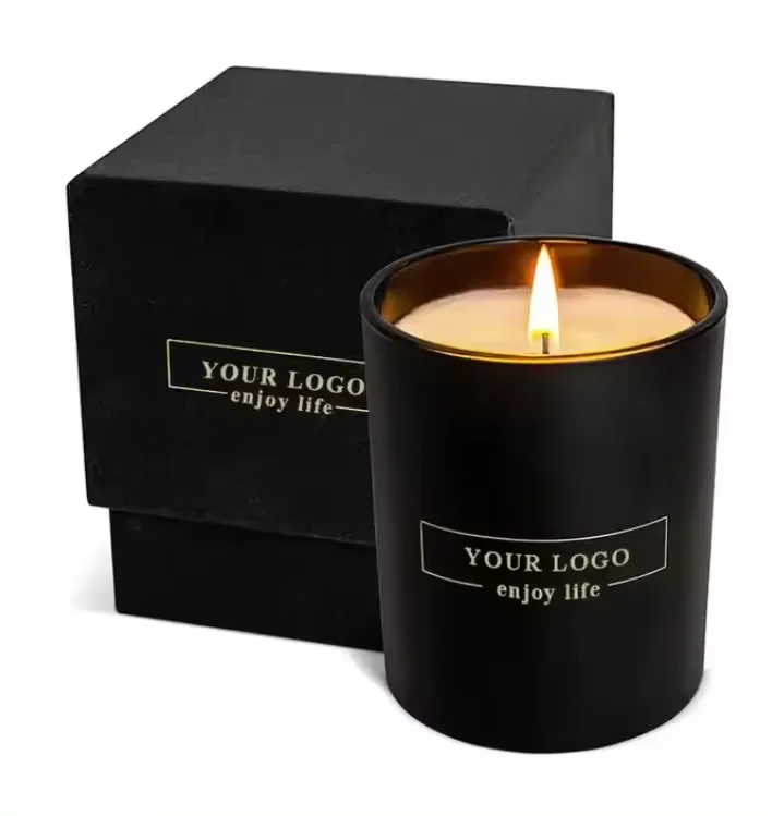 OEM factory directsupply Candy colored scented candle Soy Wax Cedar Lilac Scented Candle with Lids and Box for Home Aromatherapy