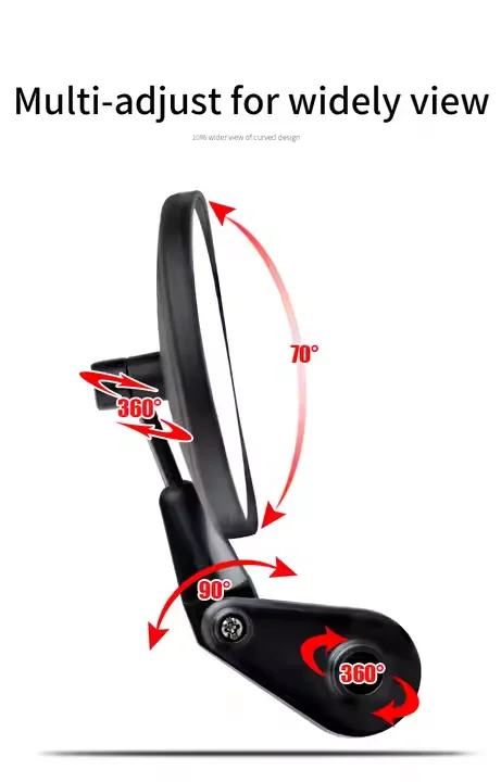 Bicycle Rearview Mirror 360 Degree Adjustable Rear View Bike Mirror Bicycle Mirror For MTB