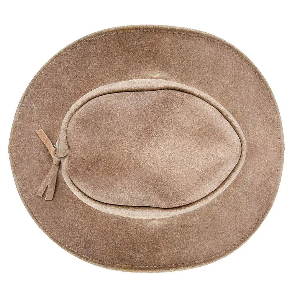 New Design Wholesale American new design suede leather cowboy hat with string