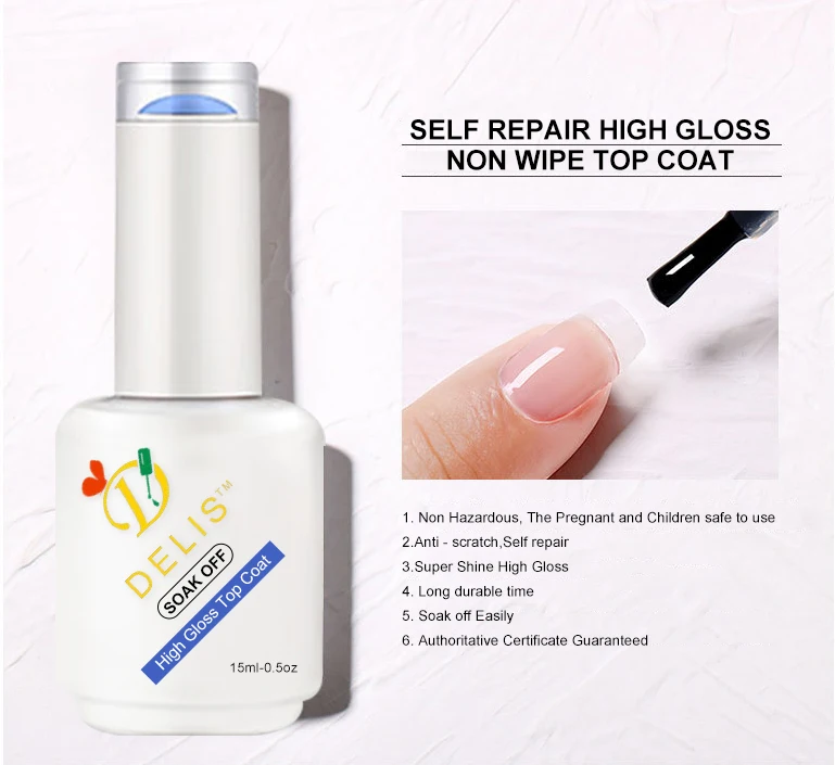 High gloss non wipe top coat no cleanser neon gel polish uv gel nail polish Camouflage jelly gel