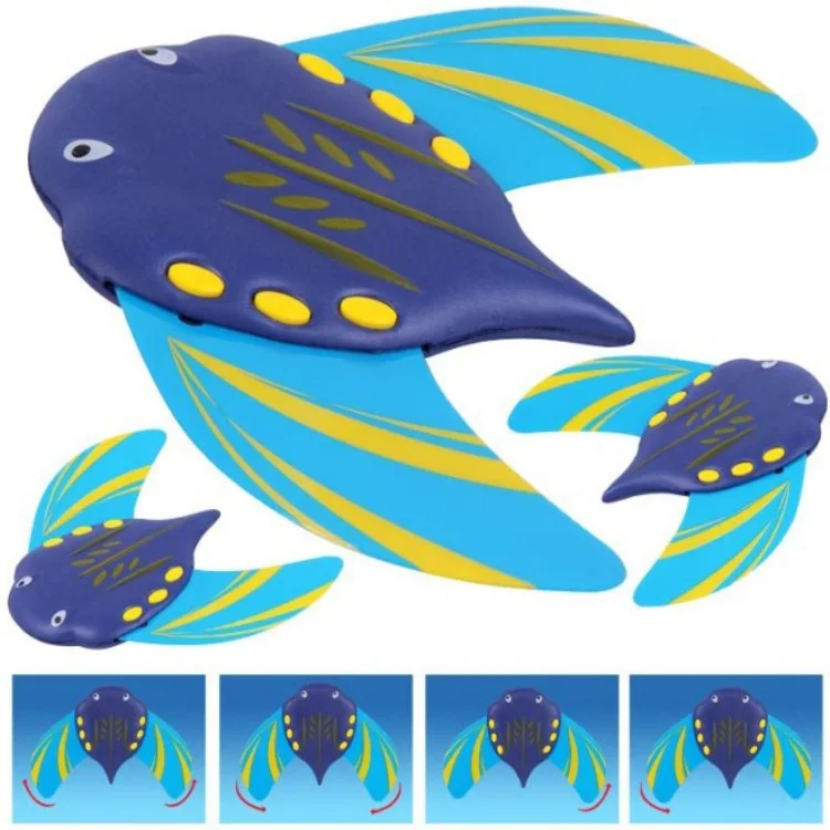 Hydrodynamic manta rays, swimming water fish, animals, summer pool, bathing, beach toys
