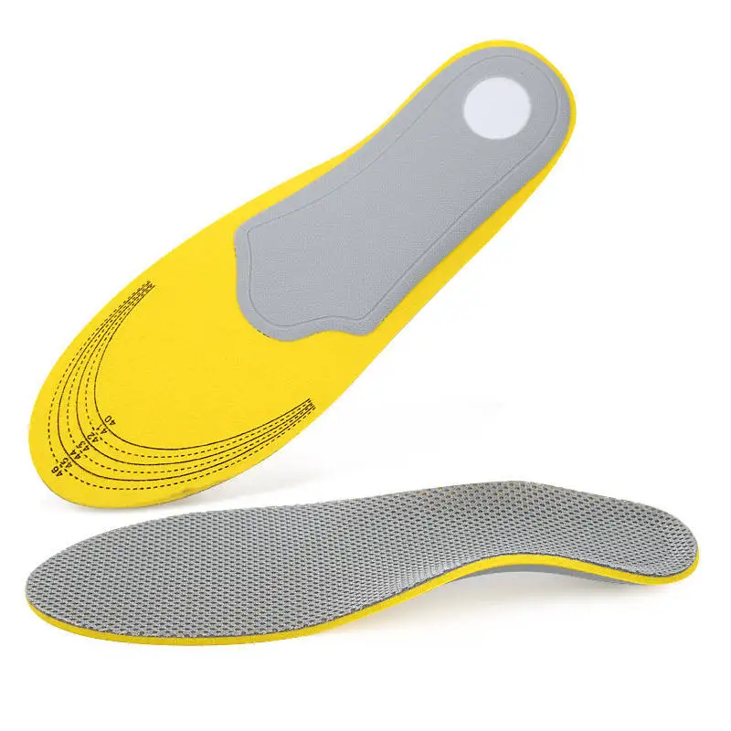 Comfort PU Polyurethane Sport shoe Insoles For Men Women Arch Supports Best Cushion Insole Foot
