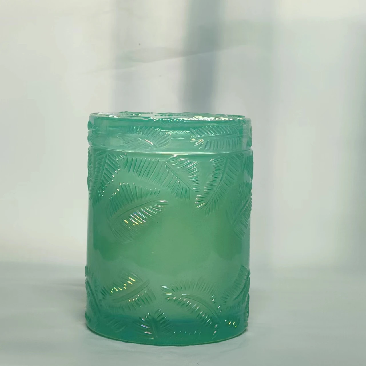 Candle Manufacturer New Design Shape of leaf  Glass Jar Scent Candle