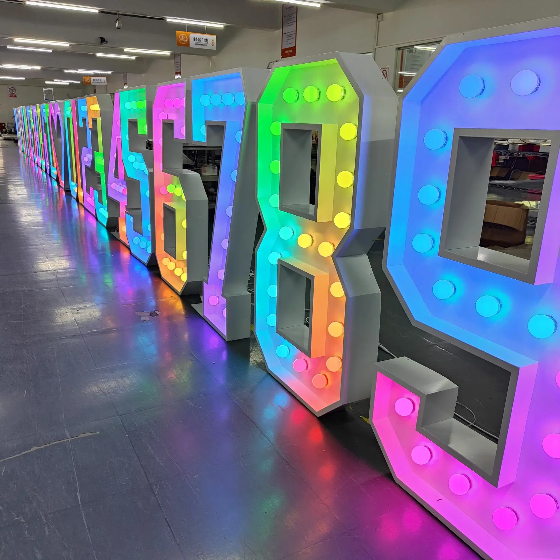 Giant Light Up Letter Business Sign Round Wedding Love Signs Custom Marquee Letters Led With High Quality
