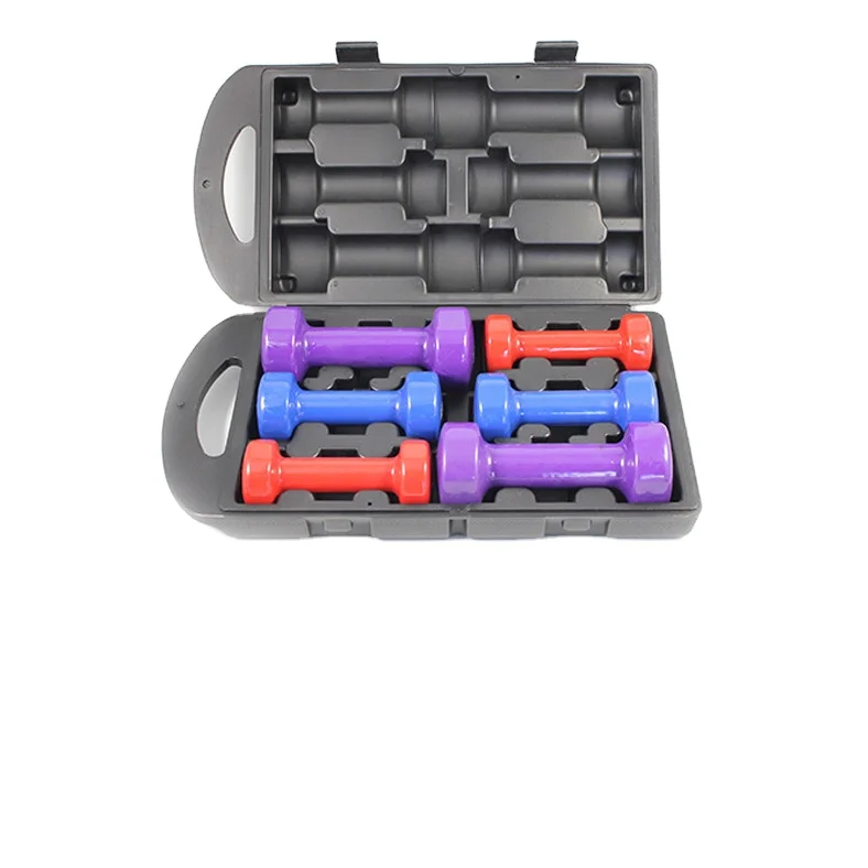 colorful custom vinyl adjustable colorful dumbbell set toy dumbbells for kids