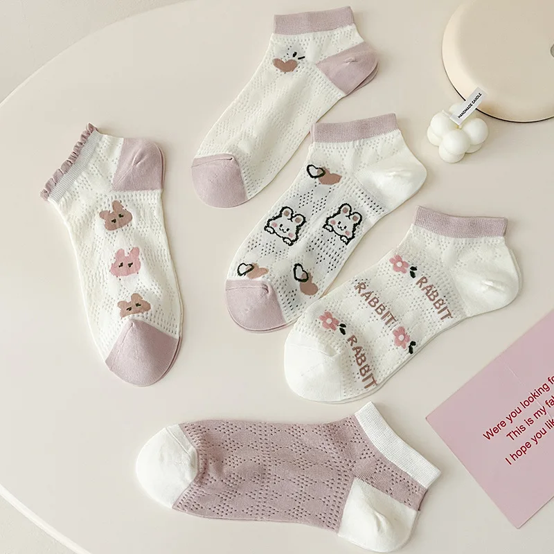 Summer Socks Womens Bamboo Candy Color Invisible Sock Sneakers Women Sports Socks