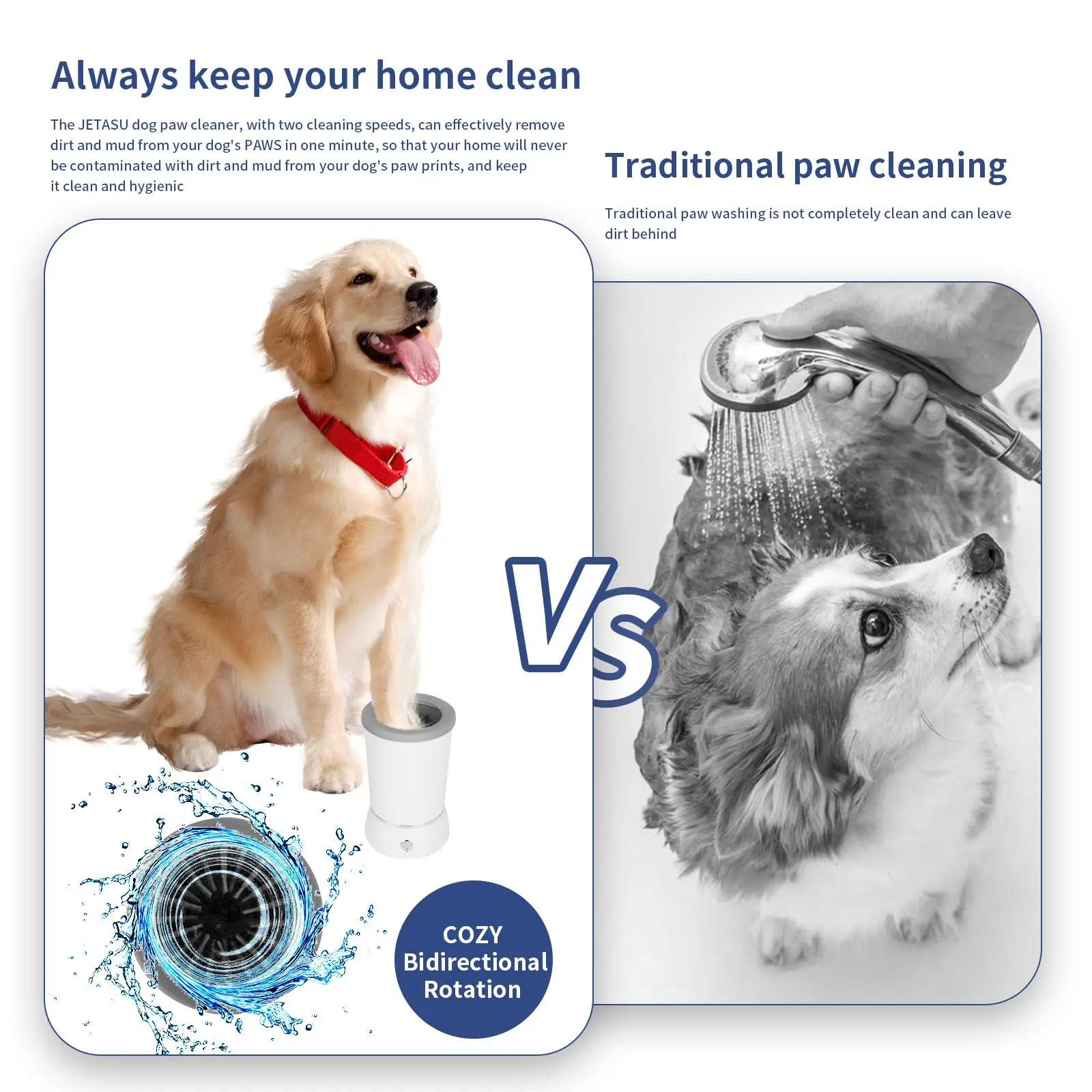Dog Paw Cleaner Automatic paw cleaner For dogs Type-c Rechargeable dog foot cleaner For Small To Medium Sized Pets Easy To Carry