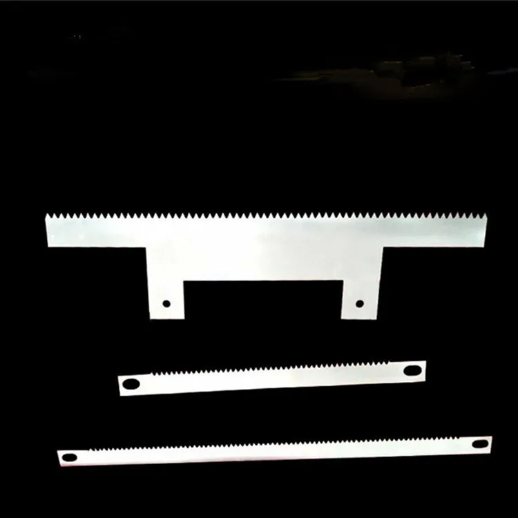 Custom Industrial Precision Packaging Machine Knife Long Serrated Sealing Jaws Blade Packaging Machine Blade