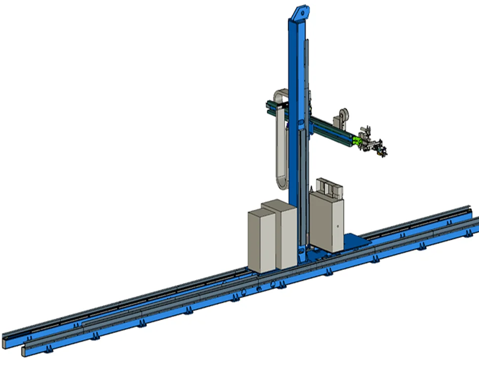 SHUIPO Column and boom welding manipulator for fuel tank production line