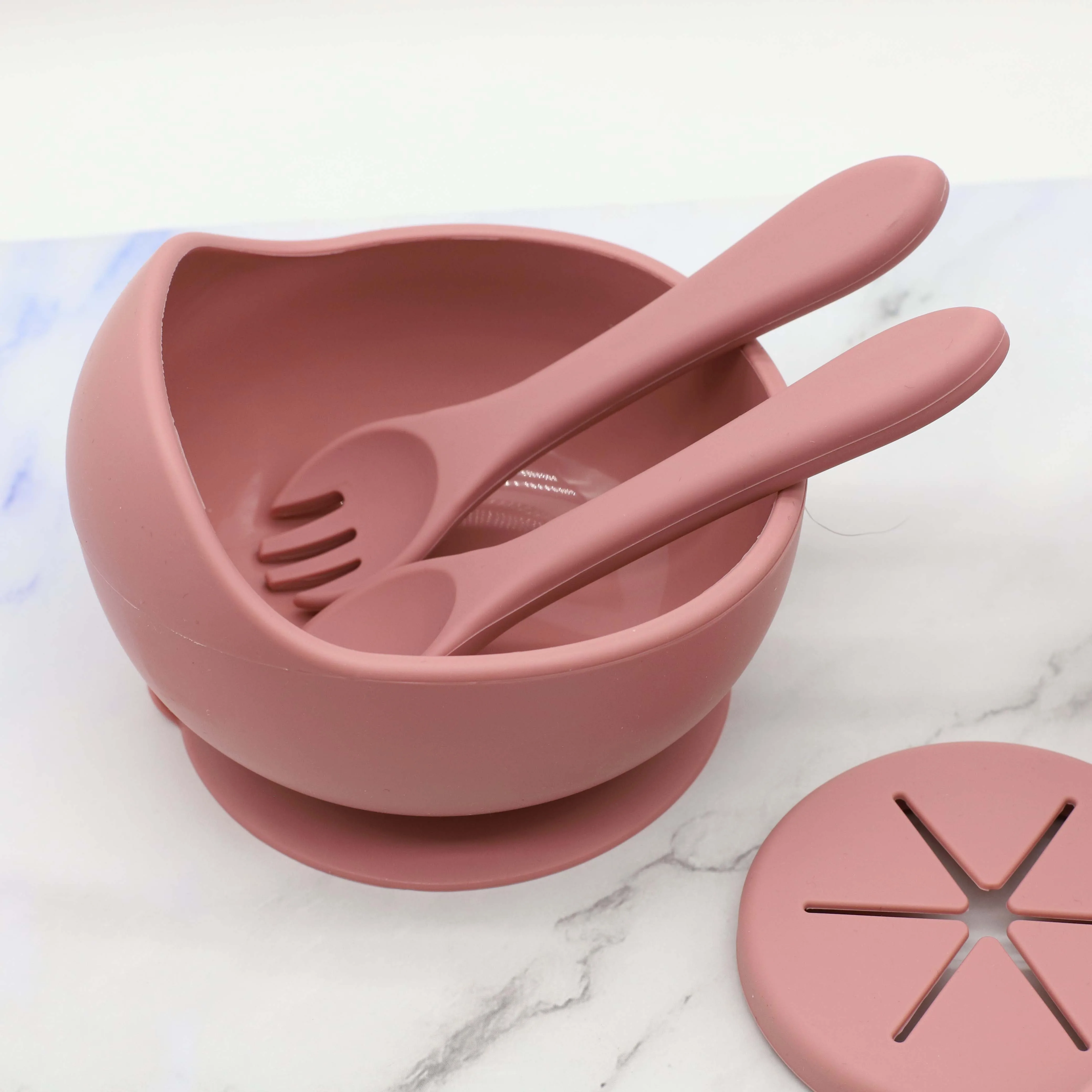 BPA Free Custom Logo Cheap 9PCS Kids Silicone bib Baby Plates Bowl 2-in-1 snack cup Gift Sets Silicone Baby Feeding Sets