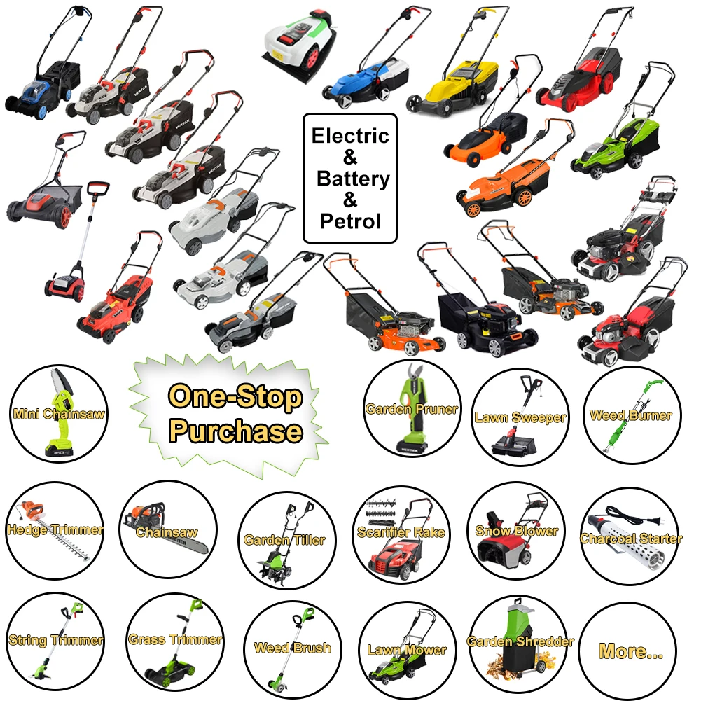 Vertak 1200W Electric Lawn Mowers Garden Power Tools Grass Cutter Machine with Grass Collection Box