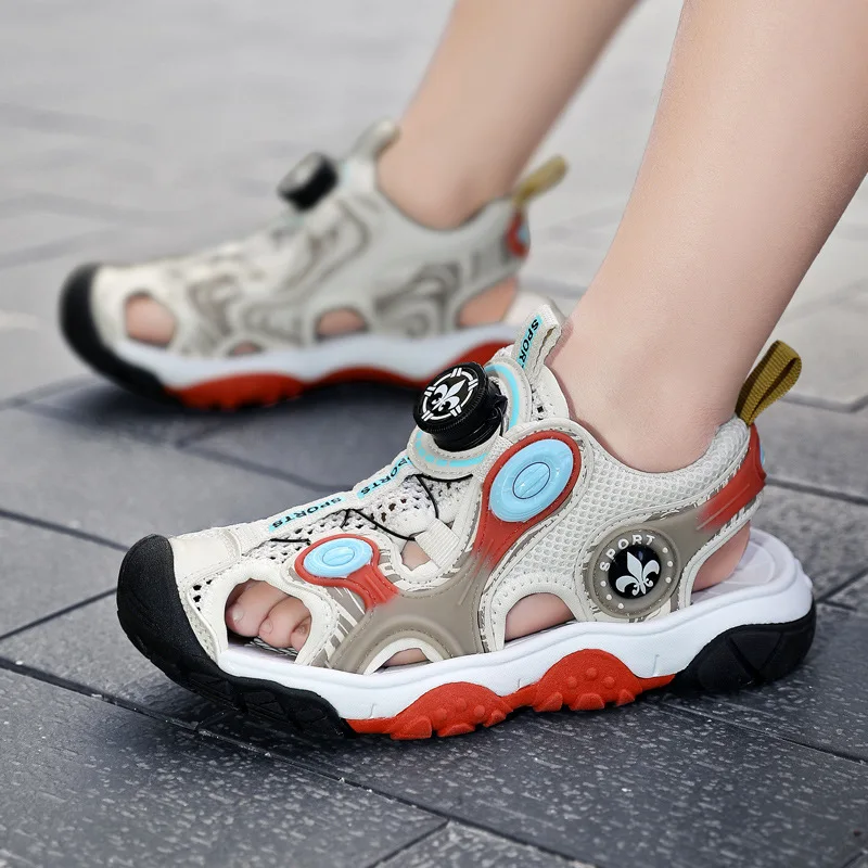 Princess Children Girls Fancy Sandals Shiny Flats Soft Bottom Open Toe Shoes Girls Dress Performance Princess Sandals PVC Unisex