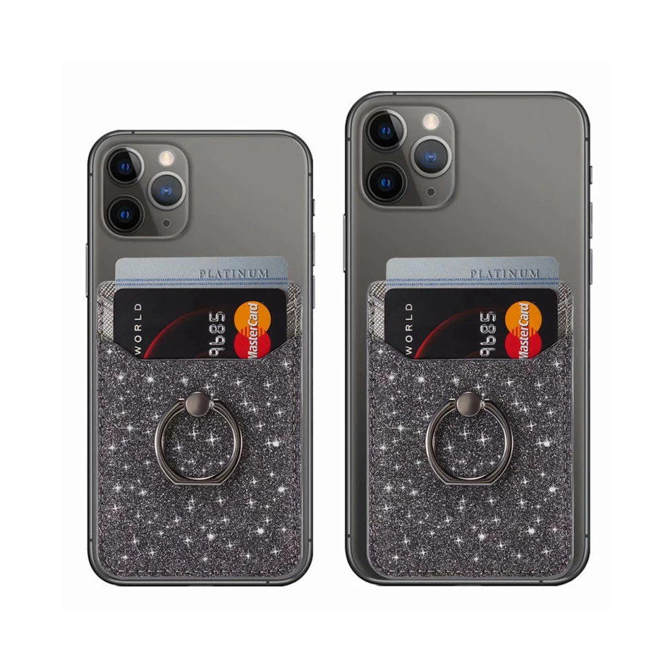 Стикер для телефона из искусственной кожи со стразами