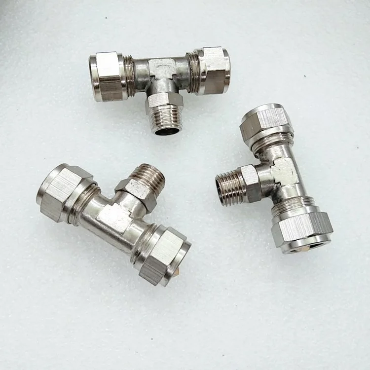 Pneumatic Tracheal Quick-twist Connector,Copper Tee,Automobile Brake Quick Connector
