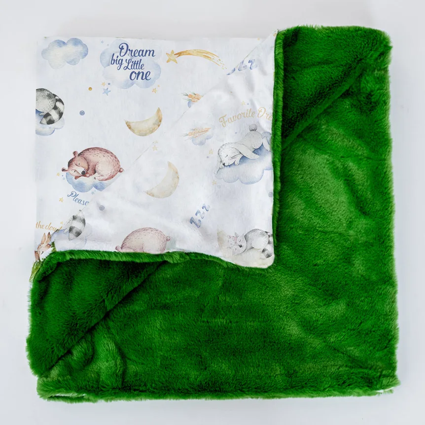 Изготовленная на заказ цифровая печать детские бланковые цветные фланель флисовой подкладке с искусственным мехом выбрасывающимся одеялом