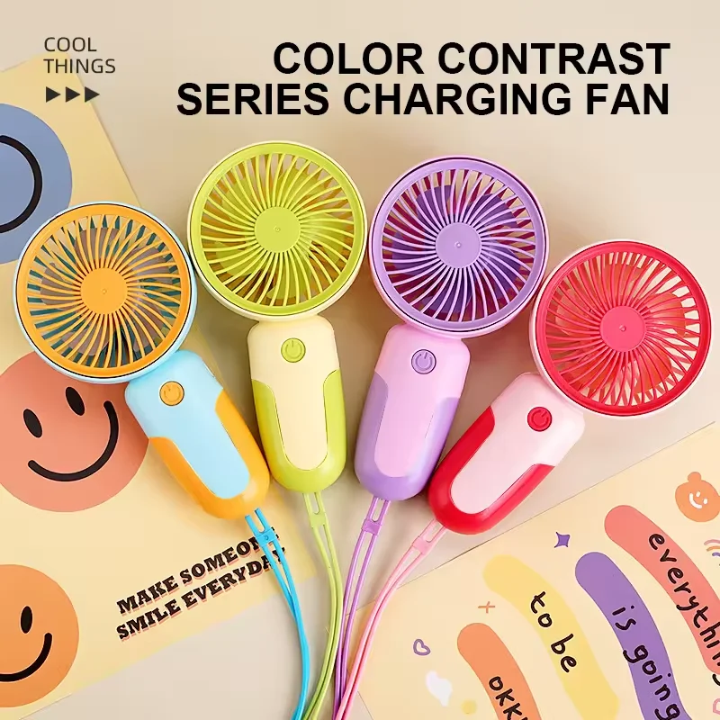 High Quality Modern Customized Small Electric Fans Home Latest Rechargeable Handheld Electric Fan