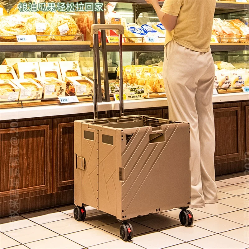 2-колесный скутер с восхождений пластиковые мини-складной багажную тележку супермаркета небольшой складной портативный вагонетки покупкы сумка тележка