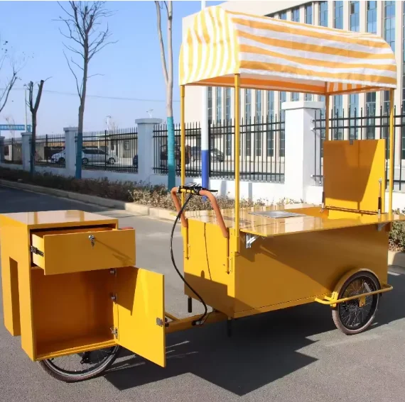 Mobile 3 wheel hot dog tricycle hot dog bike with grill and fryer food truck coffee cart