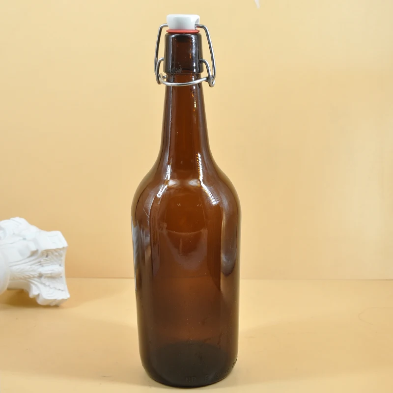 CD-259  Credible 26oz China Wholesale Manufacturing Amber and Clear Empty Glass Beer Bottle