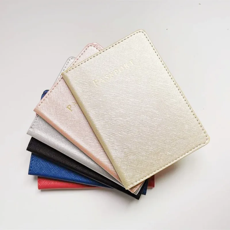 Оптовая продажа, яркая Высококачественная дорожная Обложка для паспорта из розовой зернистой кожи с пользовательским логотипом