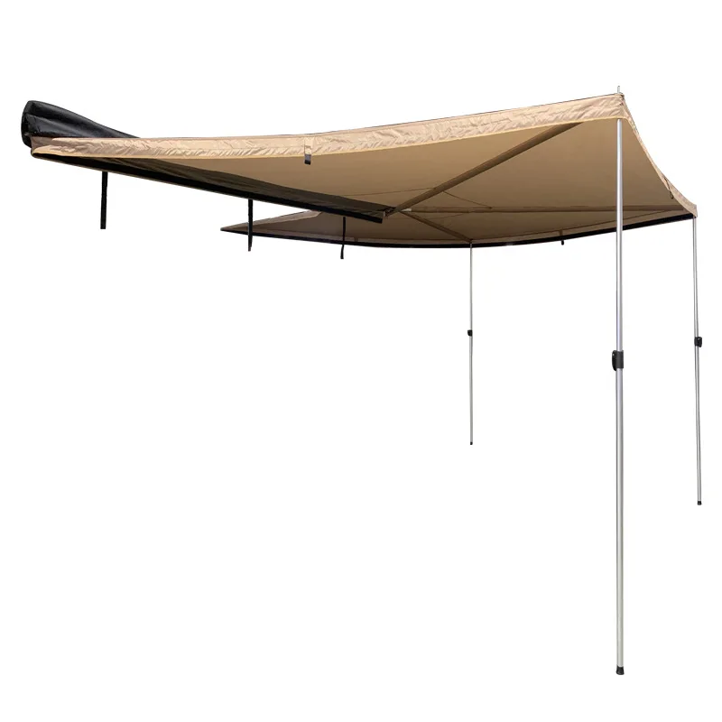 Outdoor car 270 degree hexagonal fan-shaped canopy rainproof sunscreen awning car side tent