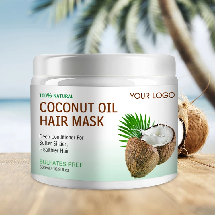 Free sample hydrating argan oil protein  professional repairing coconut hair mask