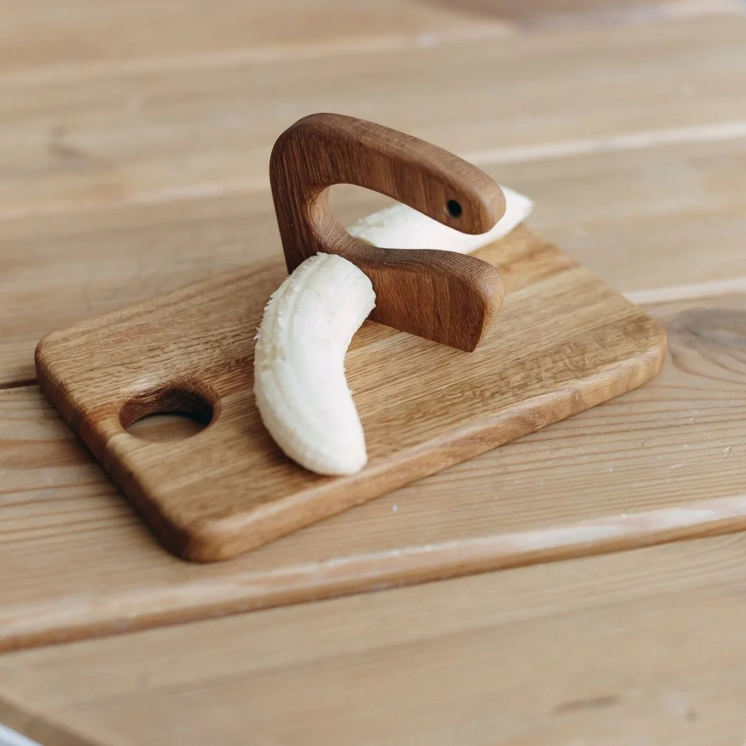 2022 Wooden Kids Fruit Cutter Mini Cutter Wooden knife Montessori Kids Safe Wooden Toddler Vegetable and Fruit Cutter