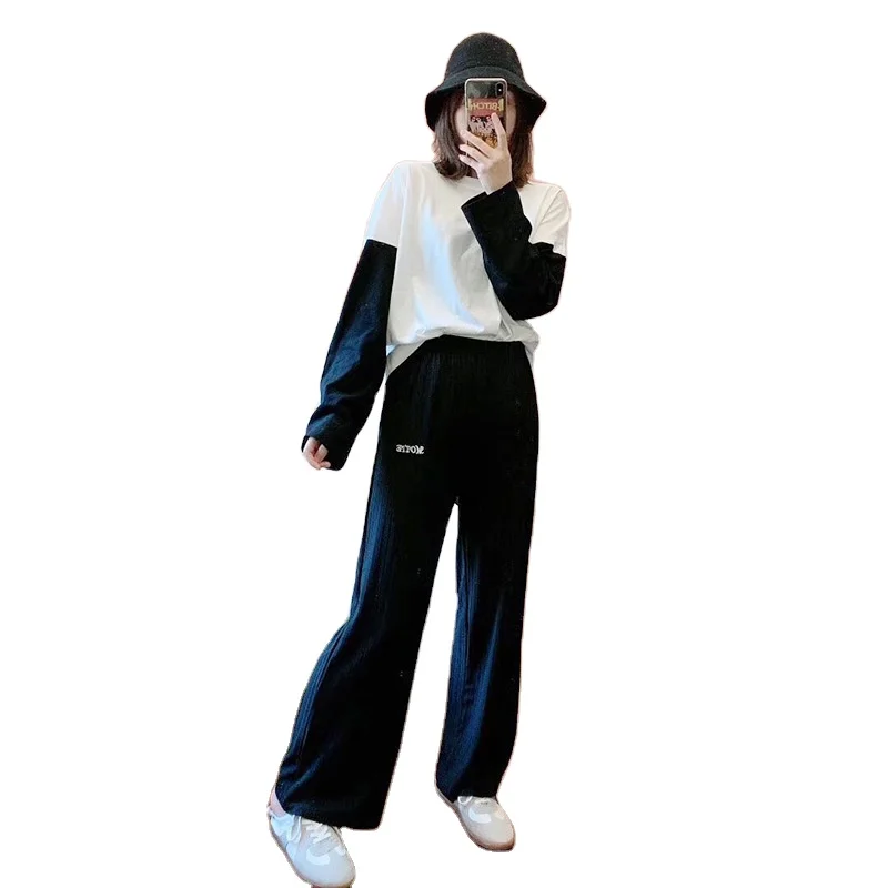 Pleated Ice Silk Wide Leg Pants Spring And Summer Loose Slim Casual  Korean Version Pants