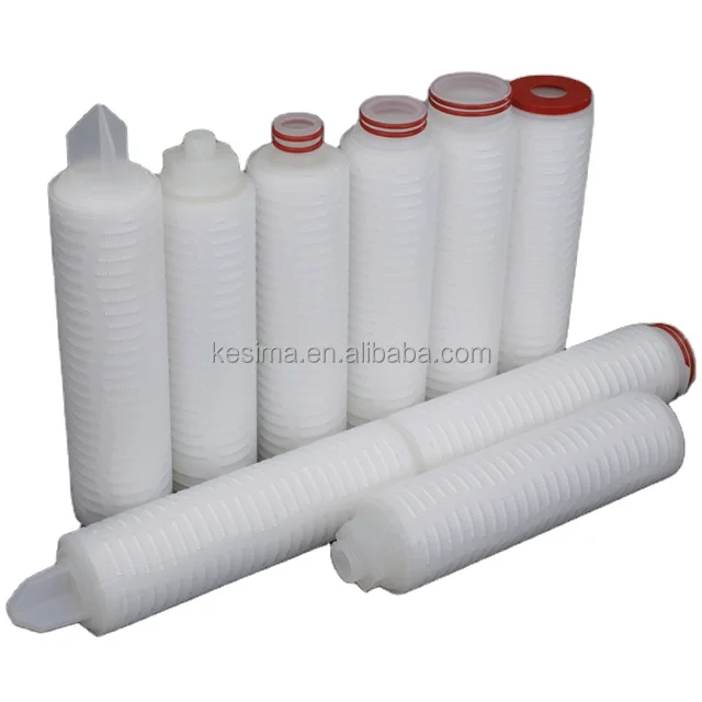 Industrial filter cartridge 20 inch 0.1um Pleated PES Cartridge Filter for whiskey filtration