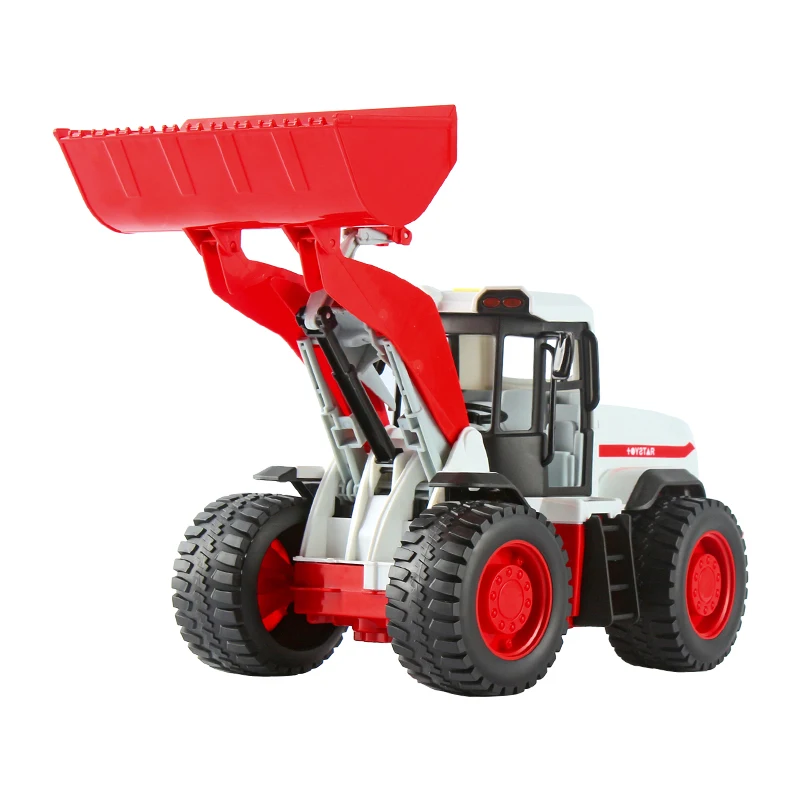 1/12  Engineering  Light Music Friction Toy Vehicle Pull Back Plastic Construction Bulldozer Toy Vehicles Model Car For Boys