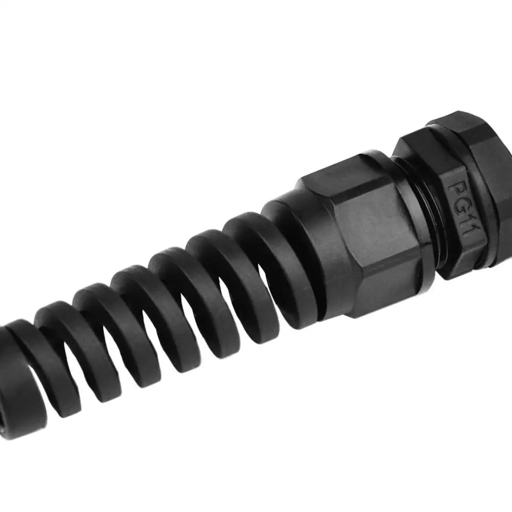 High quality wholesale Strain Relief Anti Bending Nylon Spiral Cable Gland