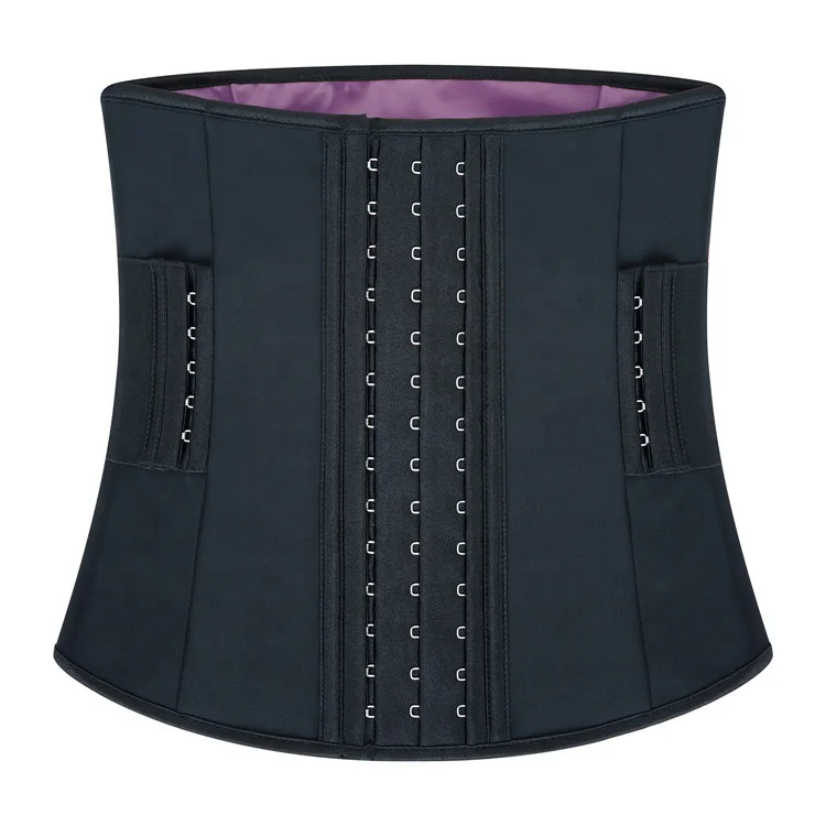 PINSEN Transgender Female Bodysuit Women WaistTrainer Black Latex Belt Plus Size  Slimmer Fajas Colombianas Women