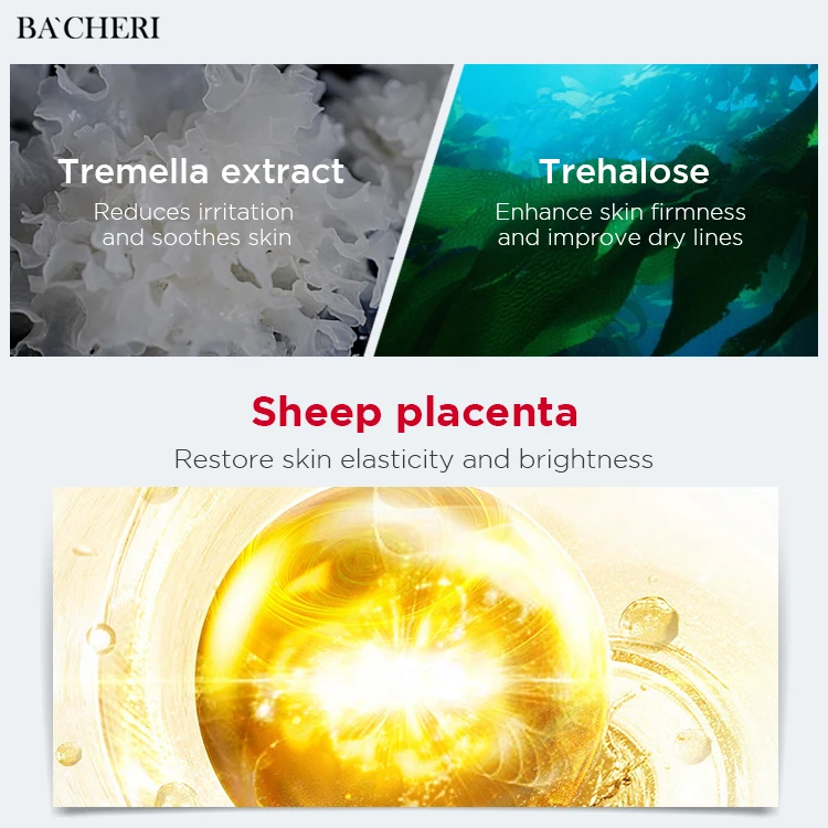 Private Label Skin Care Natural Organic  Anti Aging Anti Wrinkle Moisturizing Sheep Placenta Skin Repair Ampoule Face Serum