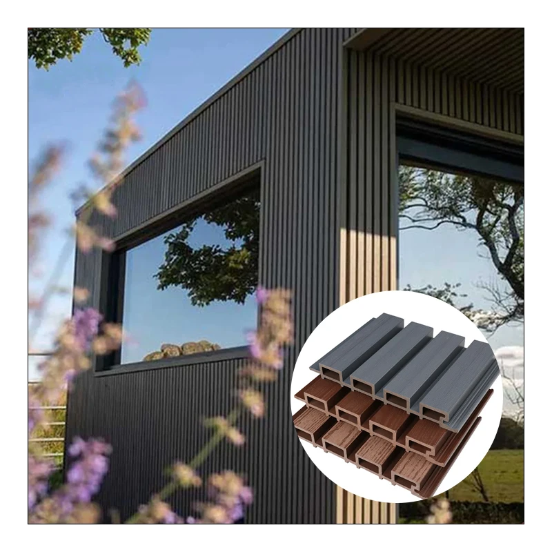 Anti-UV Eco-Friendly Co-Extrusion Wood Plastic Composite Outdoor WPC Grooved Wall Panel Cladding