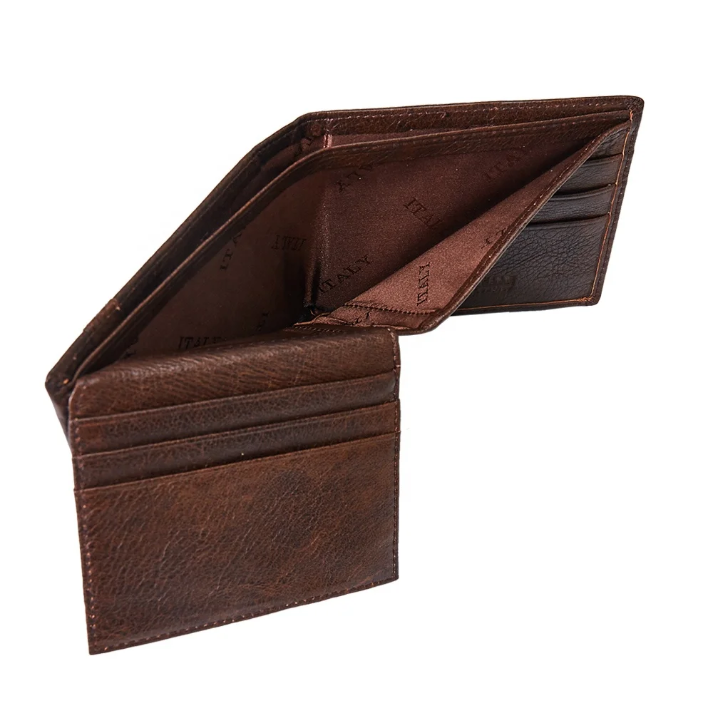 Amazon Hot Selling Slim Front Pocket Rfid Blocking Card Holder Minimalist Mini Bifold Wallet with Gift Box