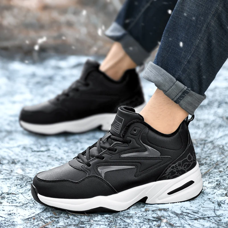 New style plus velvet warm cotton shoes wear-resistant running walking basketball casual sneakers