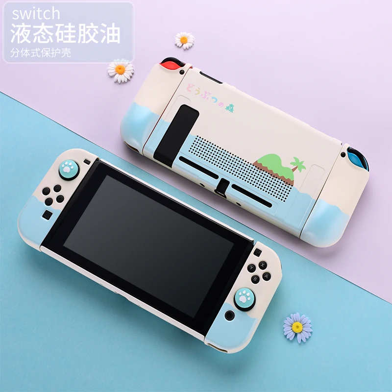 Мягкий защитный чехол из ТПУ для игровой консоли Nintendo Switch милый мультяшный контроллера