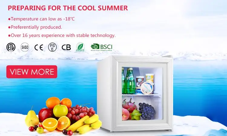 93L high quality retro custom led glass door mini fridge for beverage