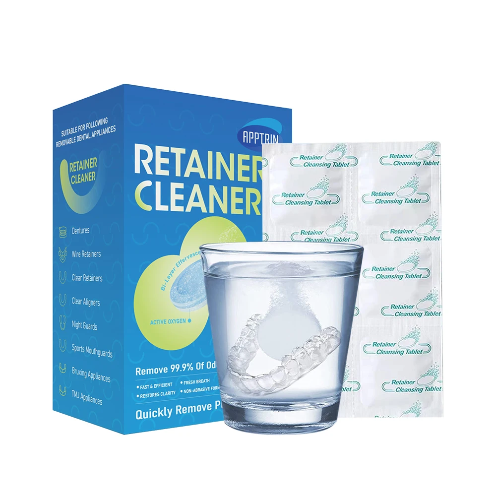 Hot Selling New Design High Quality Stain Removing Deep Cleaning Denture Retainer Effervescent Tablets 96pcs/box